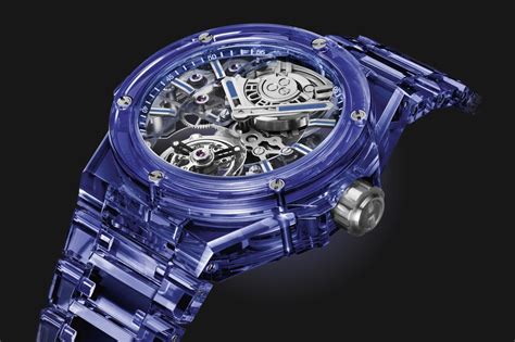 hublot blue strap watch|hublot tourbillon.